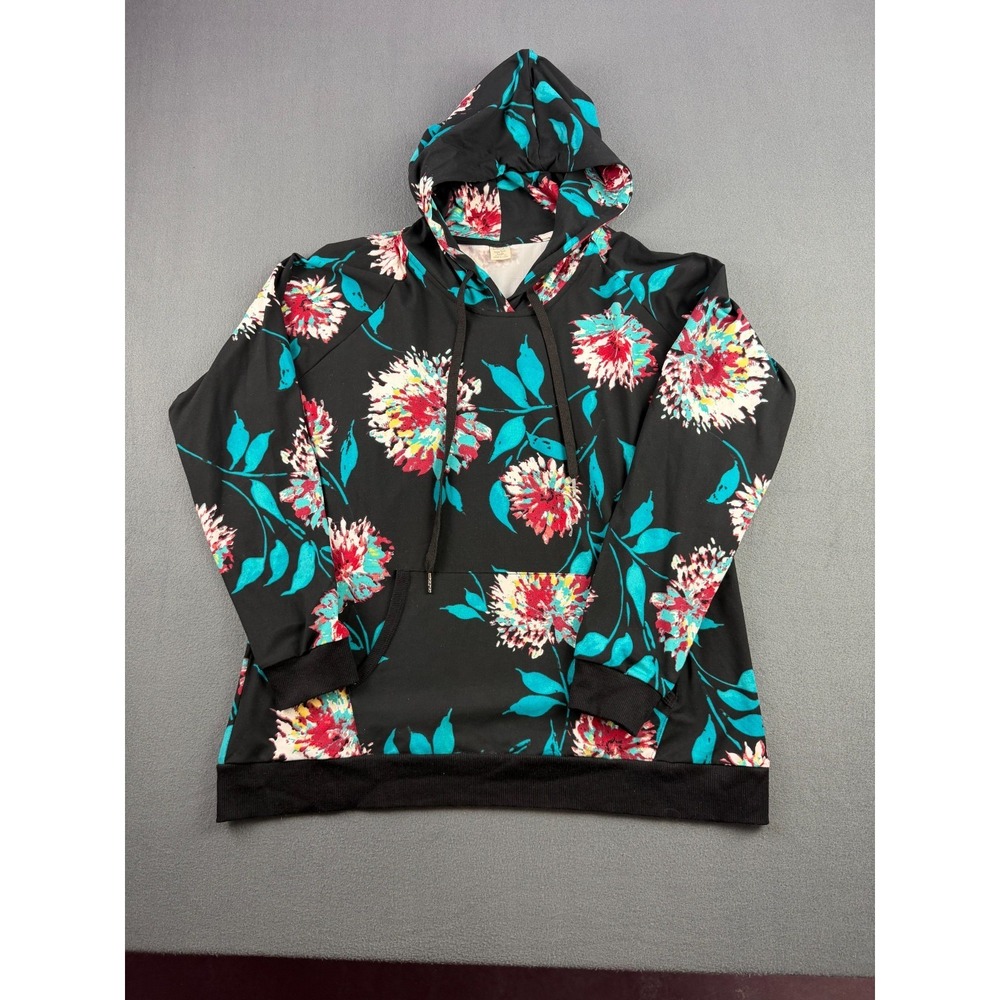 Botanical Flowered Hoodie Super Soft Lightweight Lildy L/XL